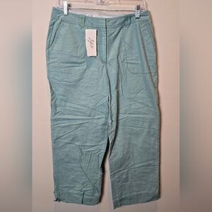J. Jill Seagreen Green Women's Pants NWT Cropped